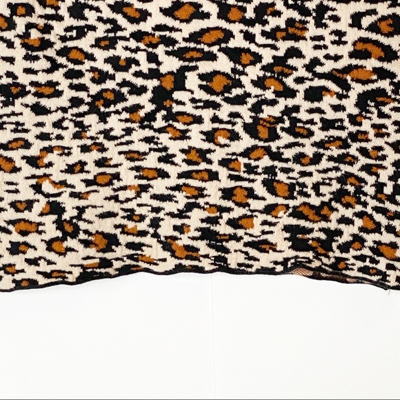 EUC Urban Outfitters Leopard Knit Mini Skirt - Picture 3 of 6